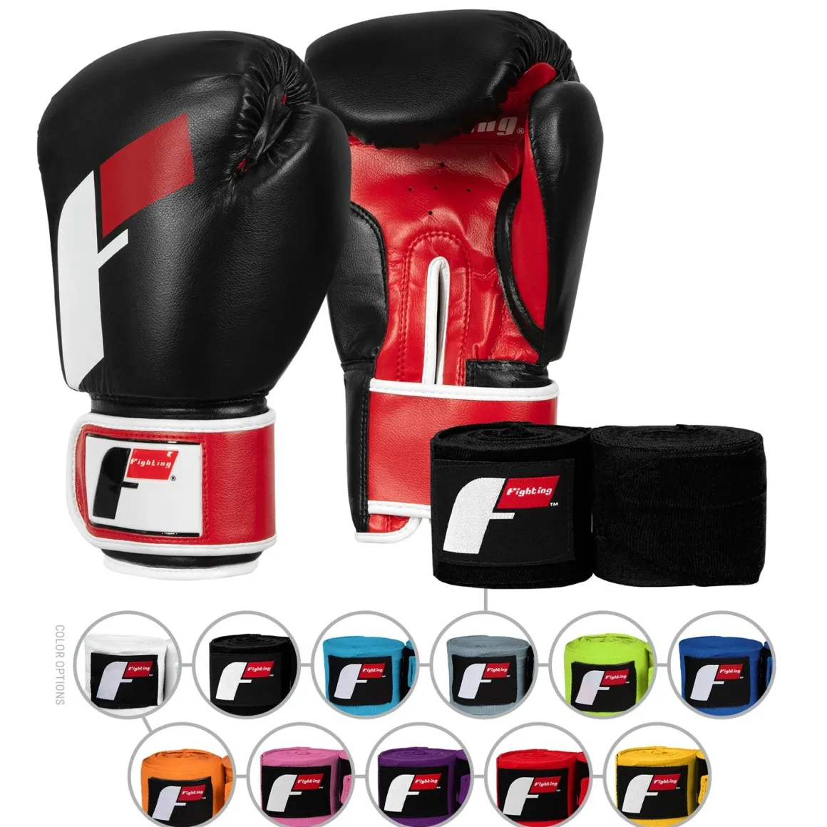 Fighting Sports Gloves and Wraps Bundle