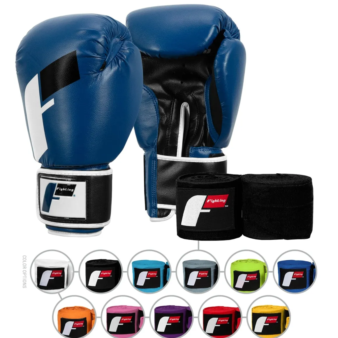 Fighting Sports Gloves and Wraps Bundle