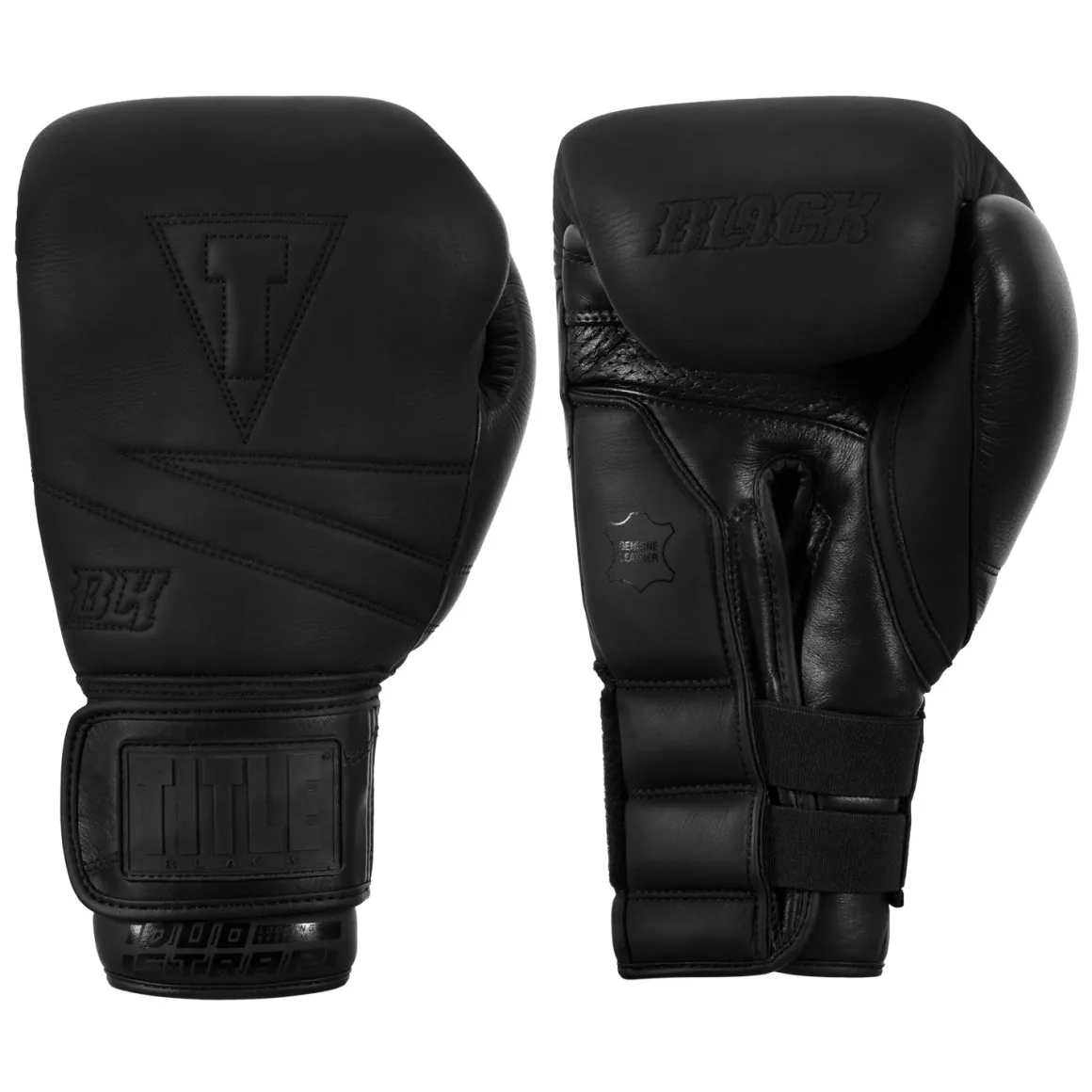 TITLE Black Bolstered Leather Bag Boxing Gloves