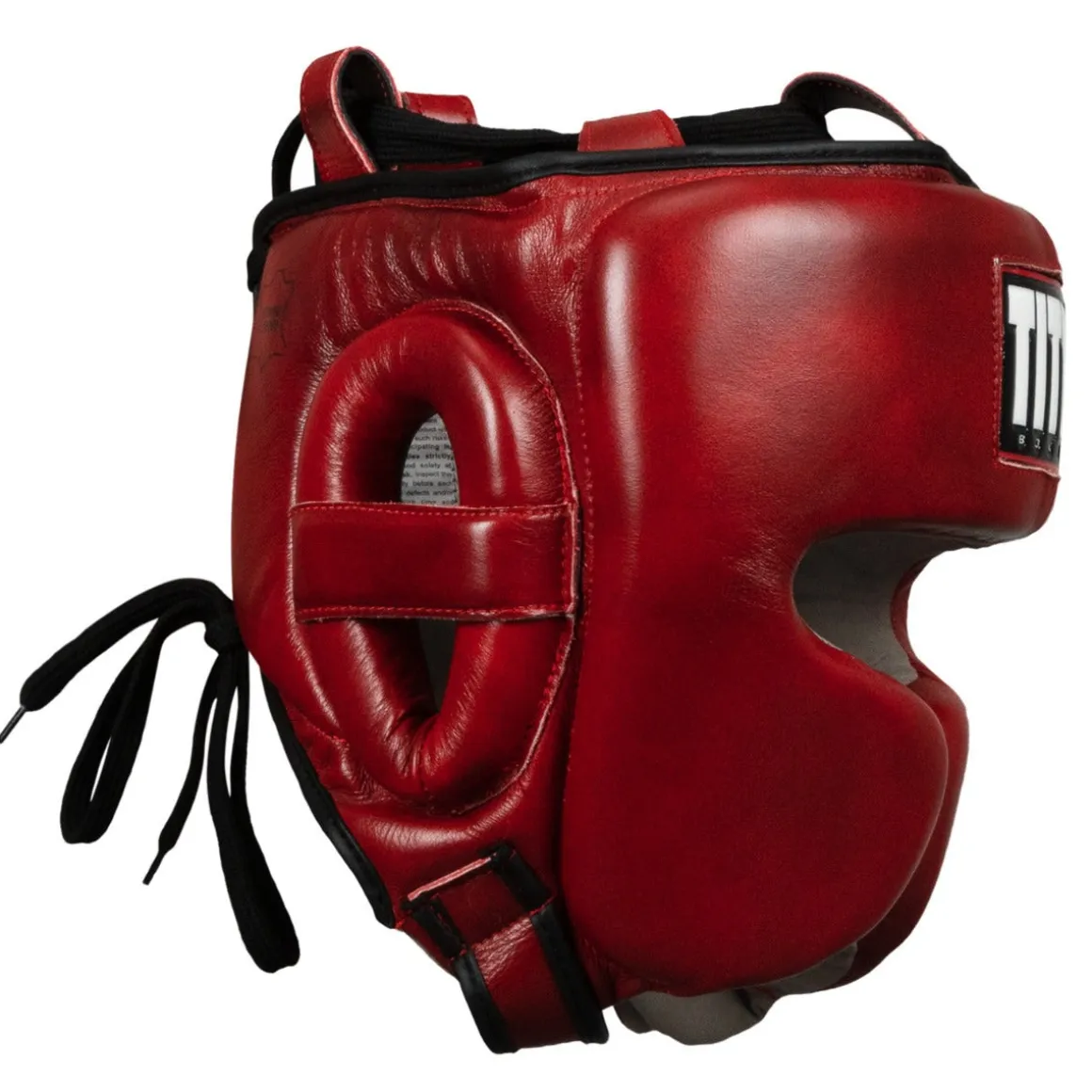 TITLE Blood Red Leather Sparring Headgear