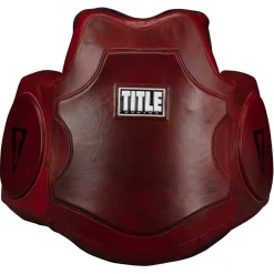 TITLE Boxing Blood Red Leather Body Protector