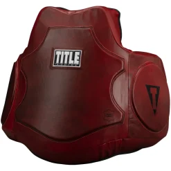 TITLE Boxing Blood Red Leather Body Protector