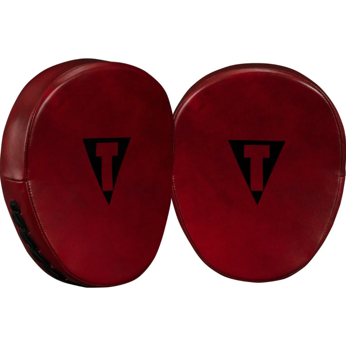 TITLE Boxing Blood Red Leather Punch Mitts