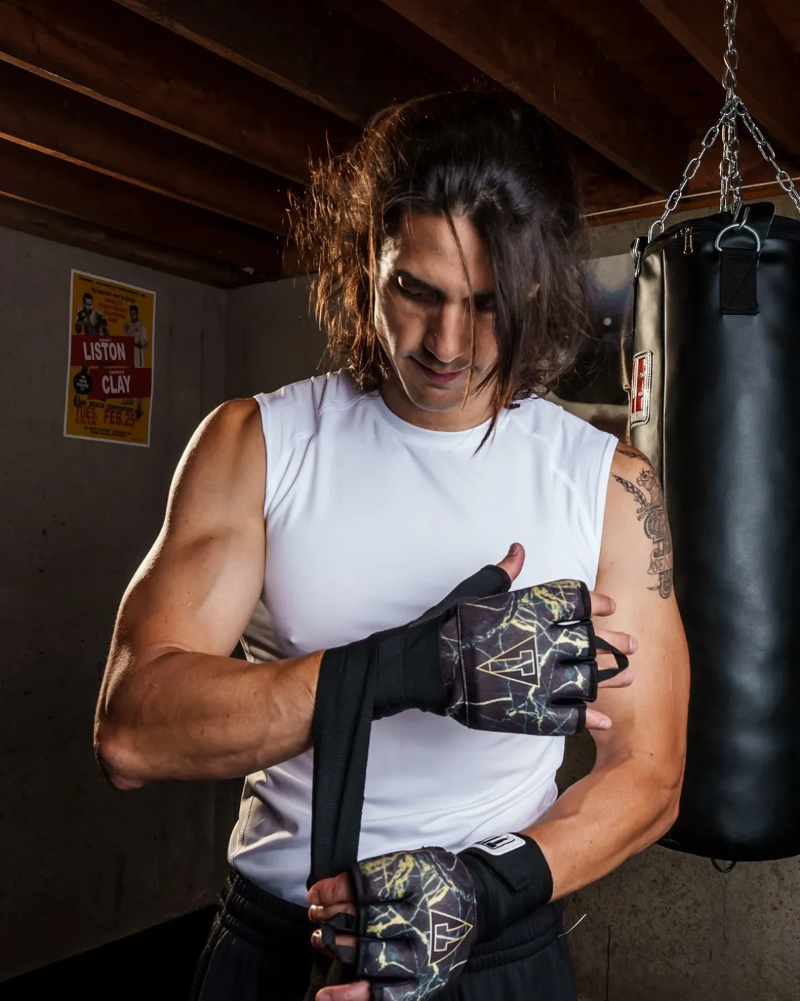 TITLE Boxing Defender Sublimated Glove Wraps