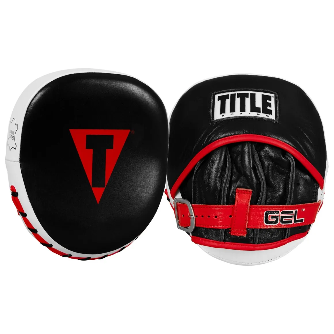 TITLE Boxing Gel Leather Punch Mitts