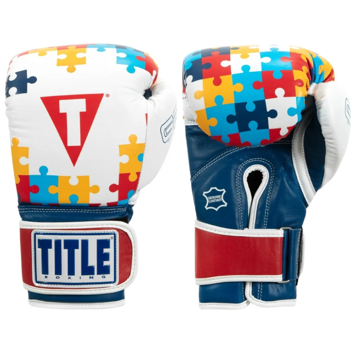TITLE Boxing GEL World V2T Limited Edition Autism Awareness Bag Gloves