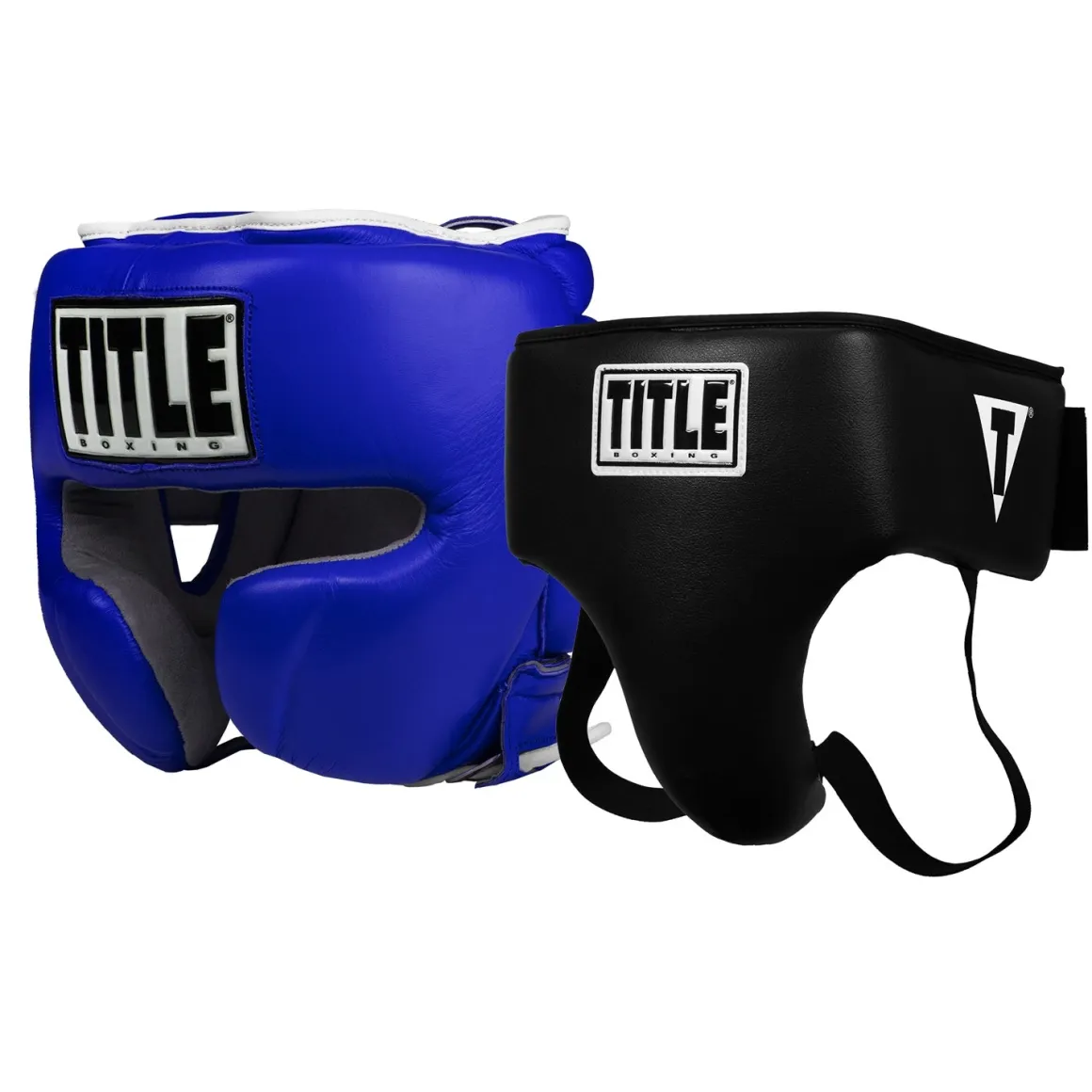 TITLE Boxing Headgear and Groin Protector Bundle