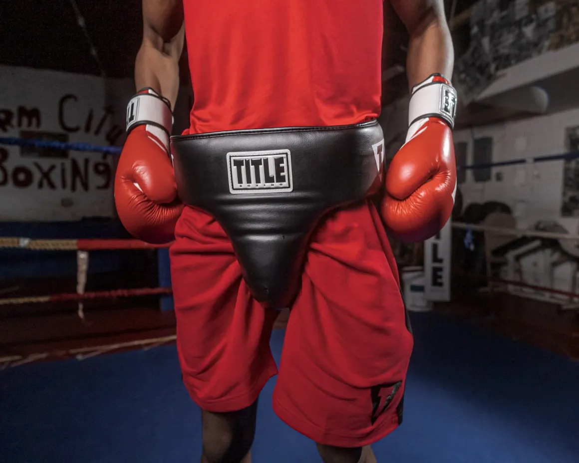 TITLE Boxing Headgear and Groin Protector Bundle