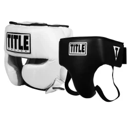 TITLE Boxing Headgear and Groin Protector Bundle