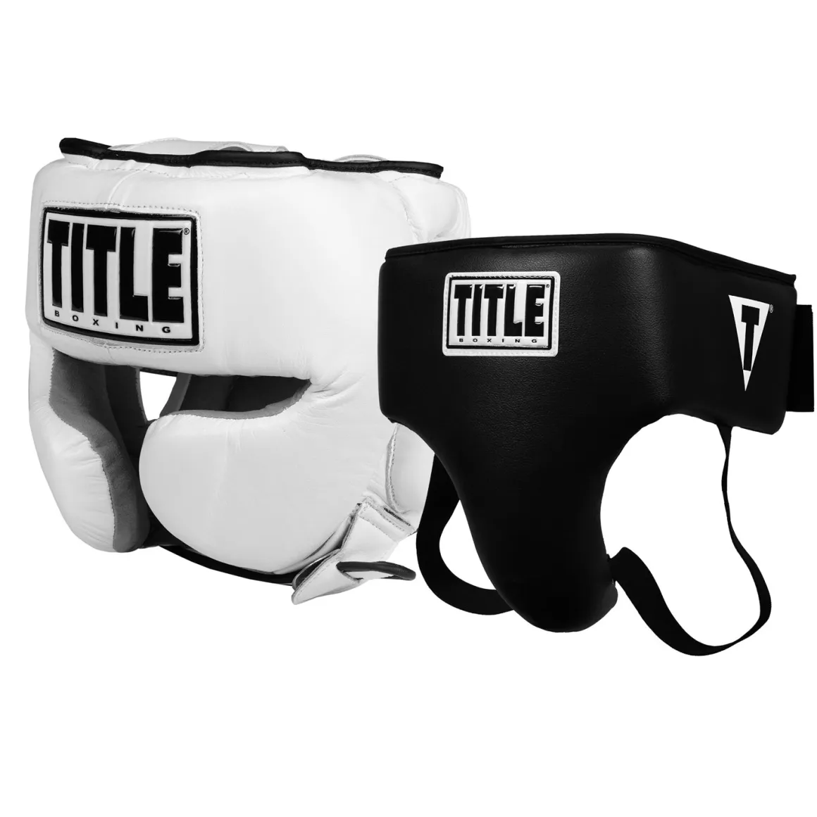 TITLE Boxing Headgear and Groin Protector Bundle