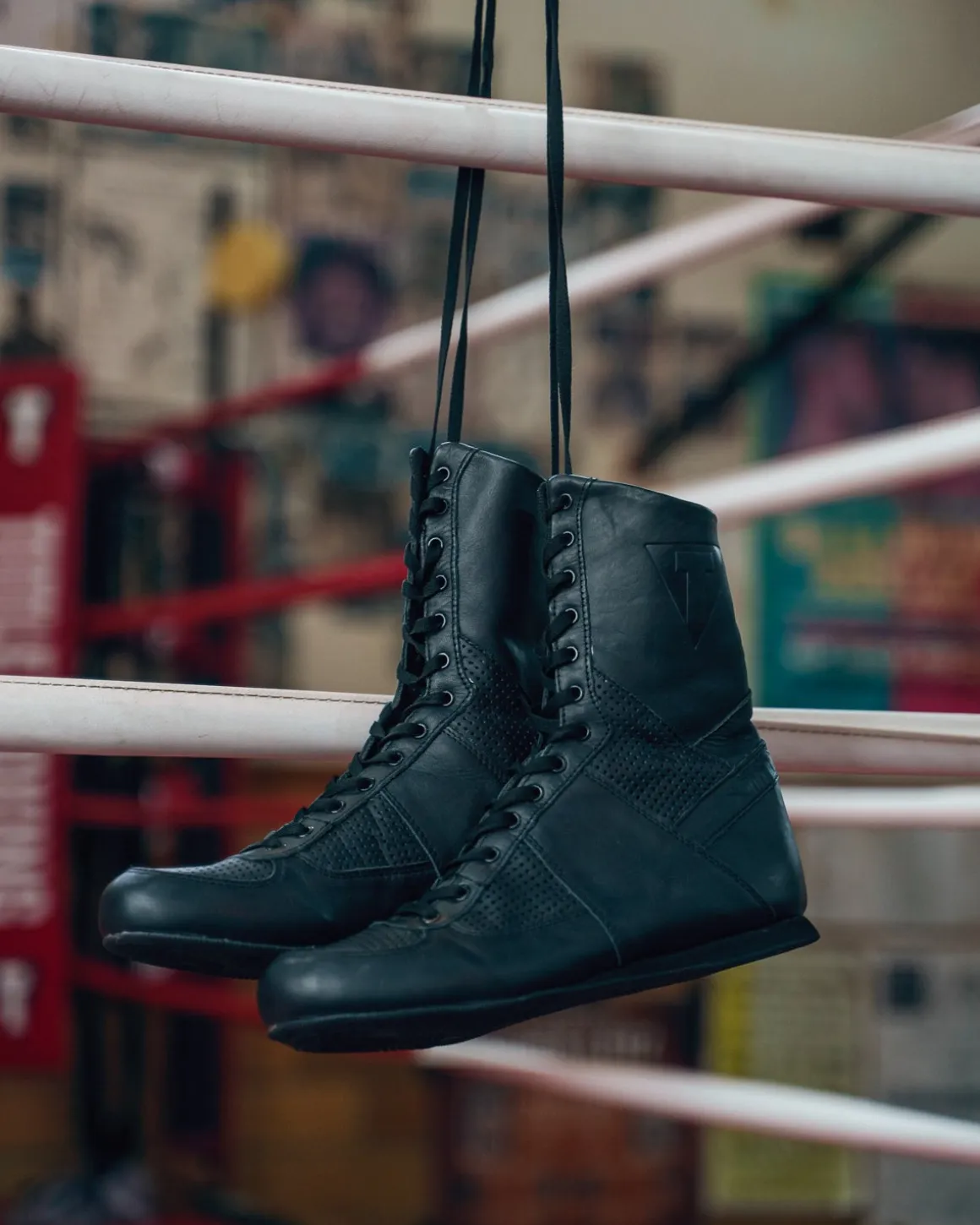 TITLE Boxing High-Top Leather Boxing Shoes