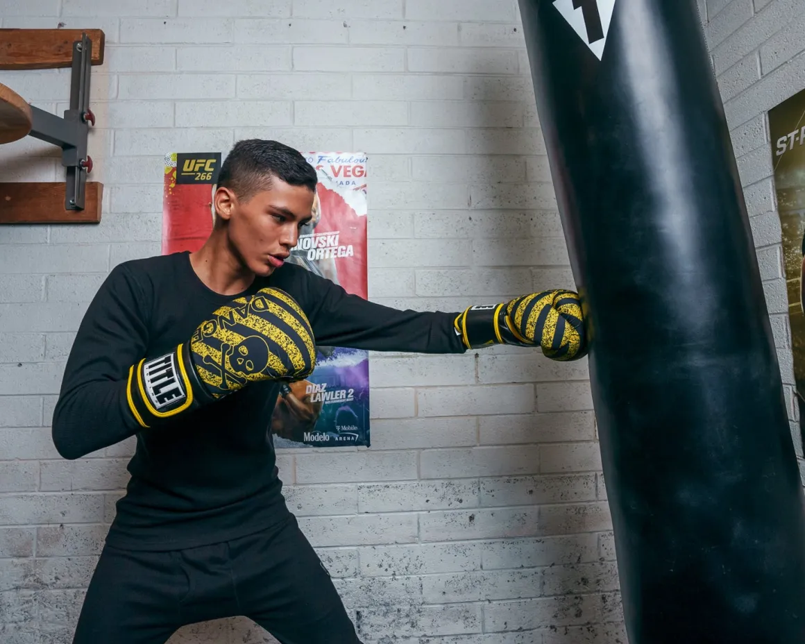 TITLE Boxing Infused Foam Danger Bag Boxing Gloves