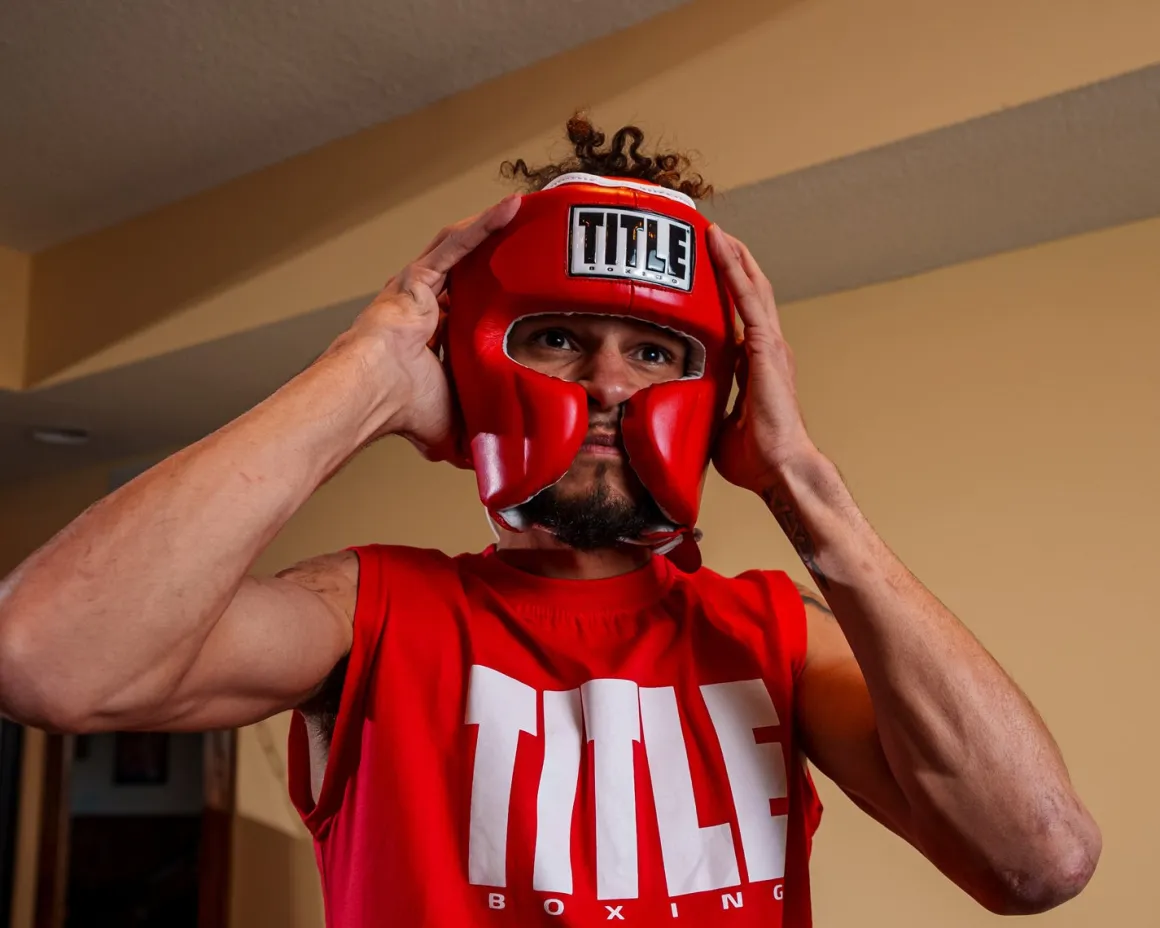 TITLE Boxing Leather Sparring Headgear