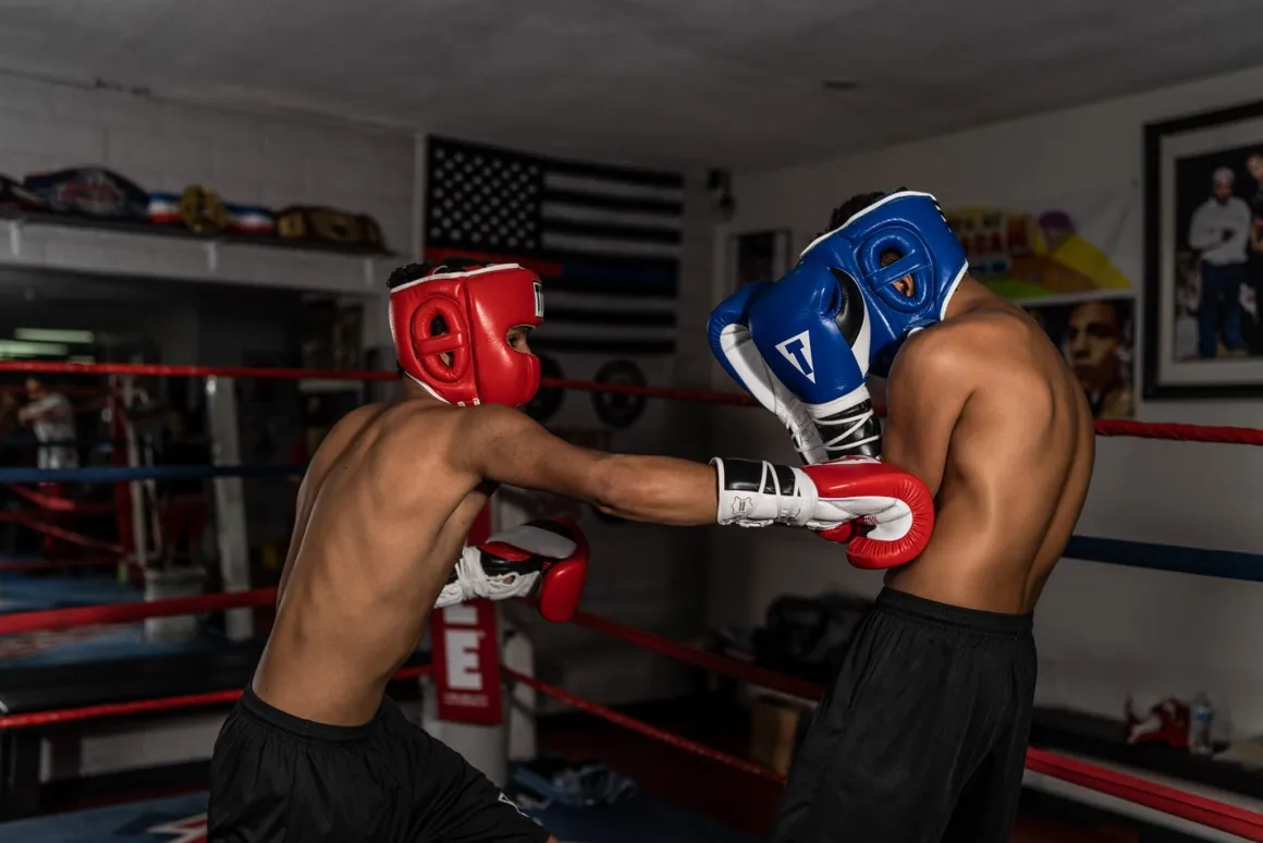 TITLE Boxing Leather Sparring Headgear