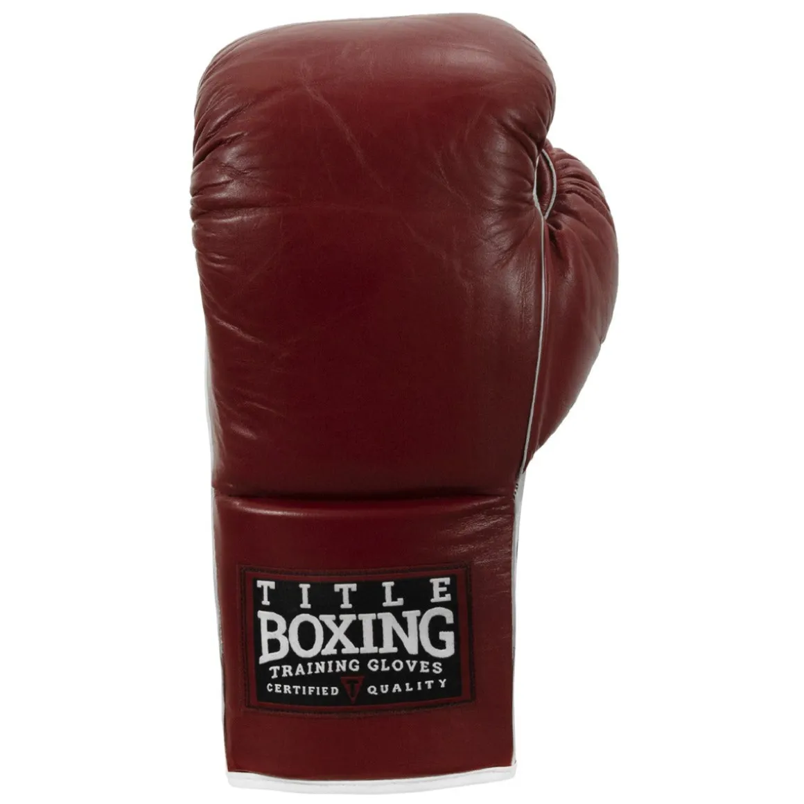 TITLE Boxing Old School Leather Lace-Up Sparring Boxing Gloves