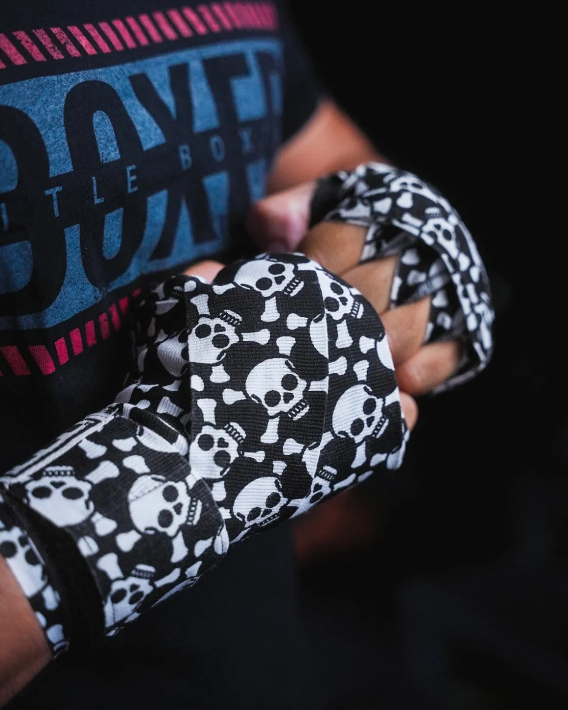 TITLE Boxing Print Mexican Style 180" Hand Wraps