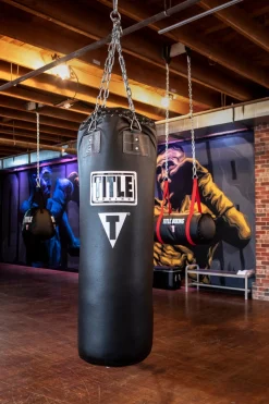 TITLE Boxing Professional Choice 125lb Leather Heavy Bag