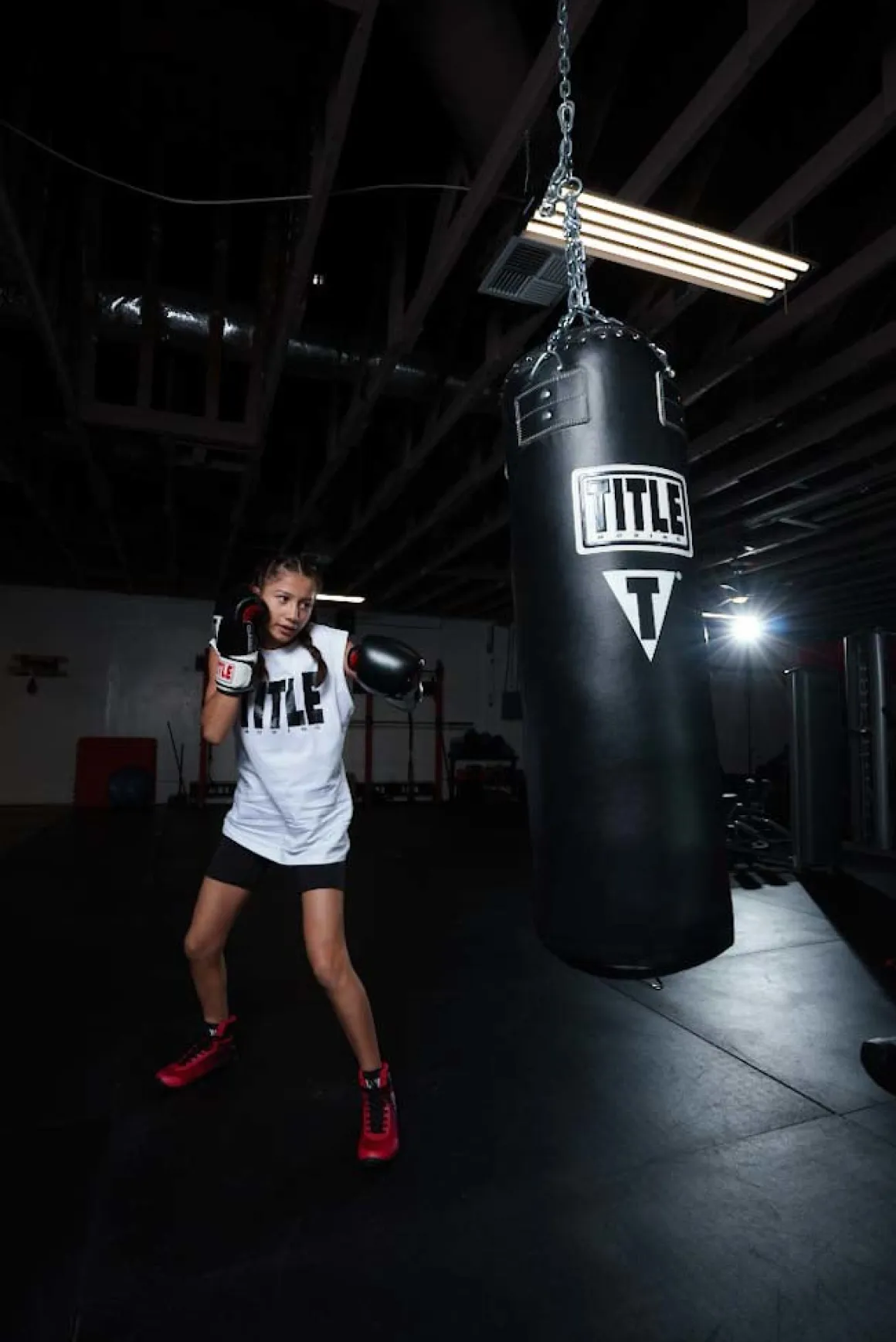 TITLE Boxing Professional Choice 125lb Synthetic Leather Heavy Bag