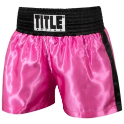 TITLE Boxing Professional Women’s Satin Striped Boxing Trunks