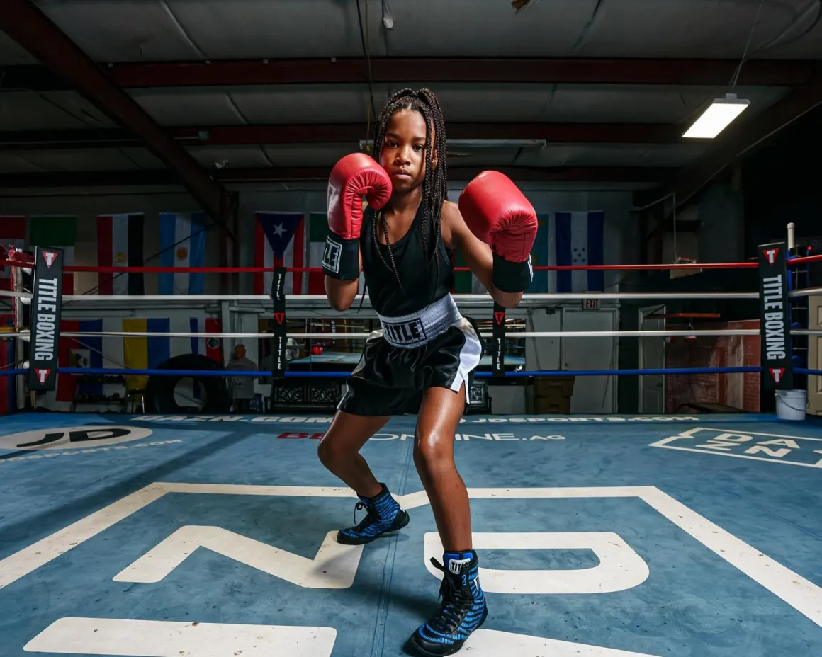 TITLE Boxing Professional Women’s Satin Striped Boxing Trunks