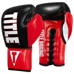 TITLE Boxing Pro Style Youth Lace Training Boxing Gloves
