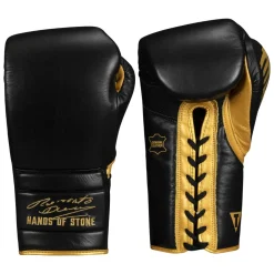 TITLE Boxing Roberto Duran Leather Sparring Boxing Gloves