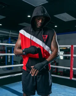 TITLE Boxing Split Combat Sleeveless Hoodie