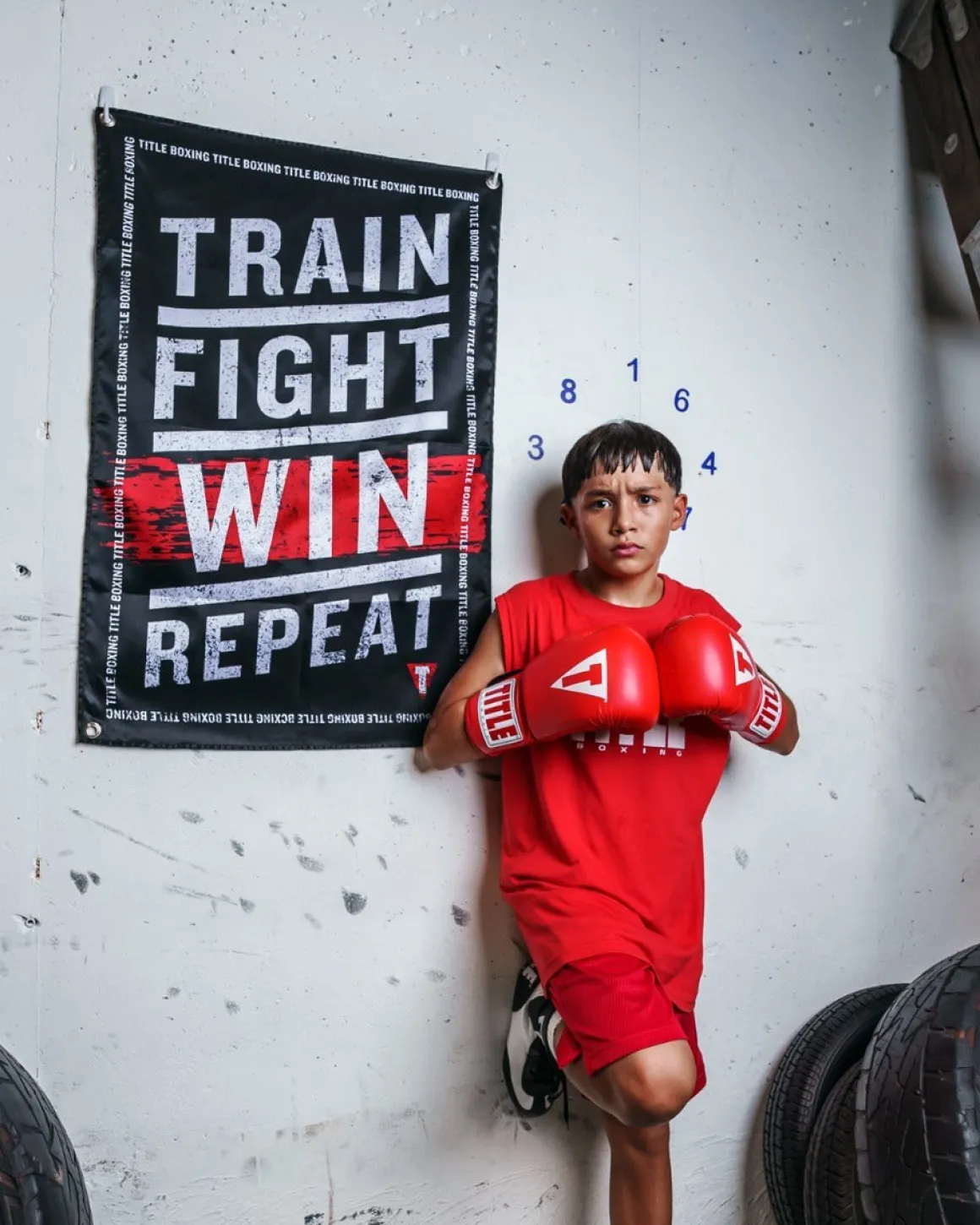 TITLE Boxing Train Fight Win Repeat Banner