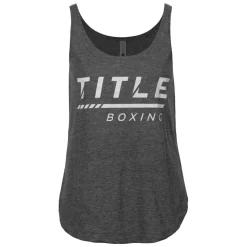 TITLE Boxing Women's Striped Wordmark Cropped Tank