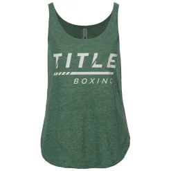 TITLE Boxing Women's Striped Wordmark Cropped Tank