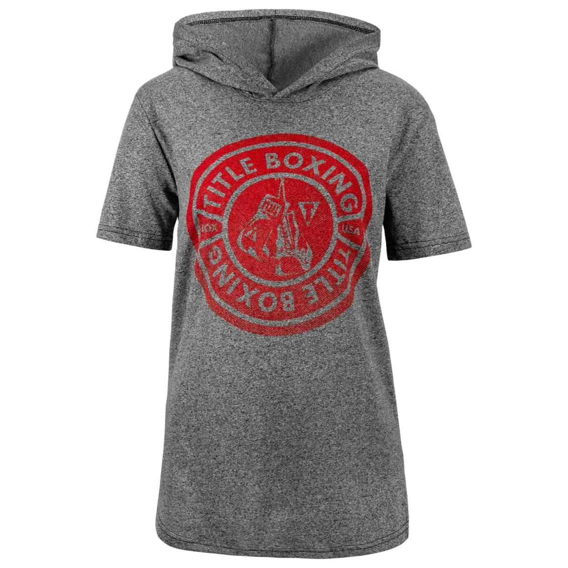 TITLE Boxing Women's Vintage Short Sleeve Hooded Tee