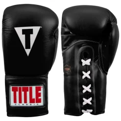TITLE Classic Leather Lace Training Boxing Gloves 2.0
