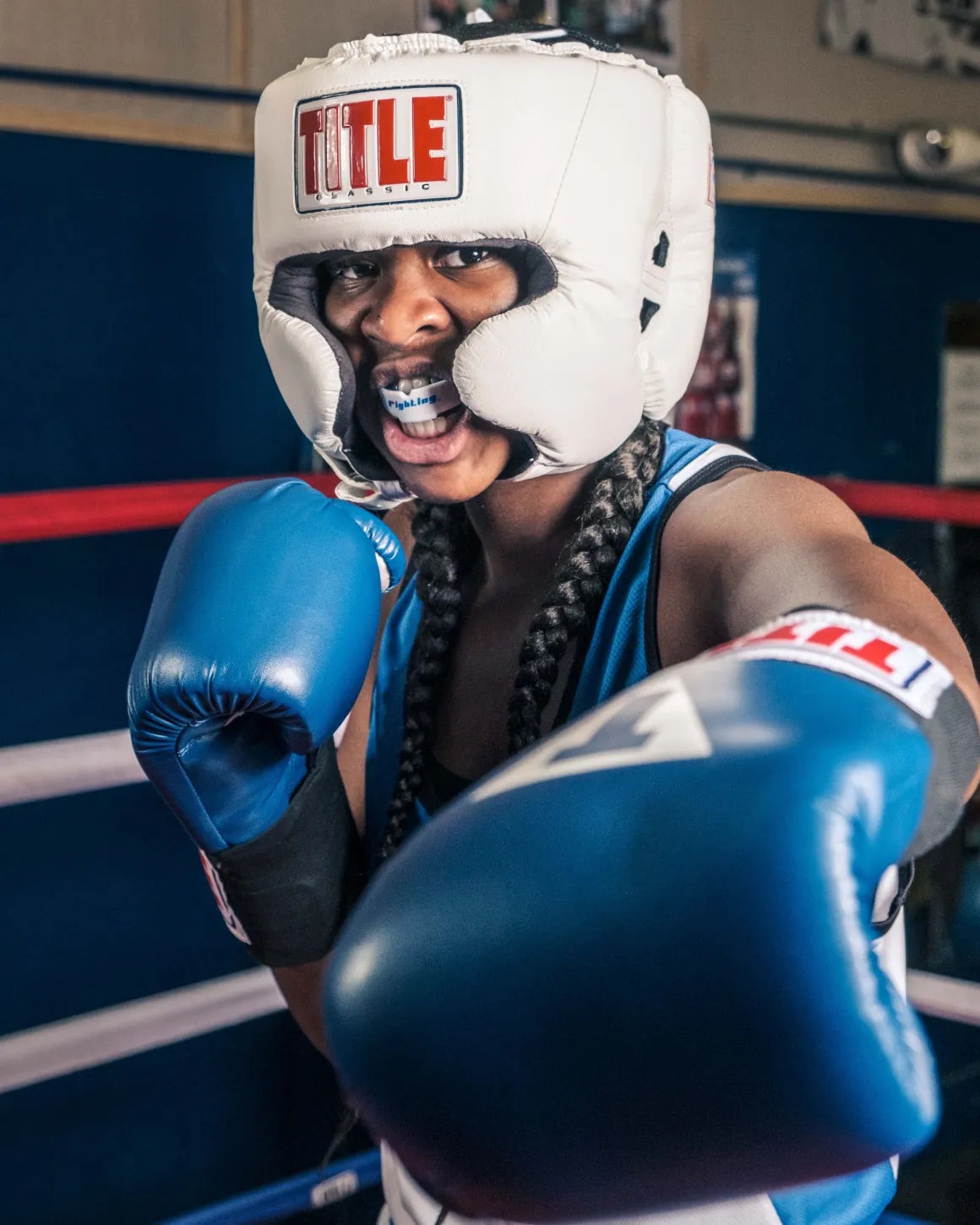 TITLE Classic USA Boxing Competition Headgear – With Cheeks