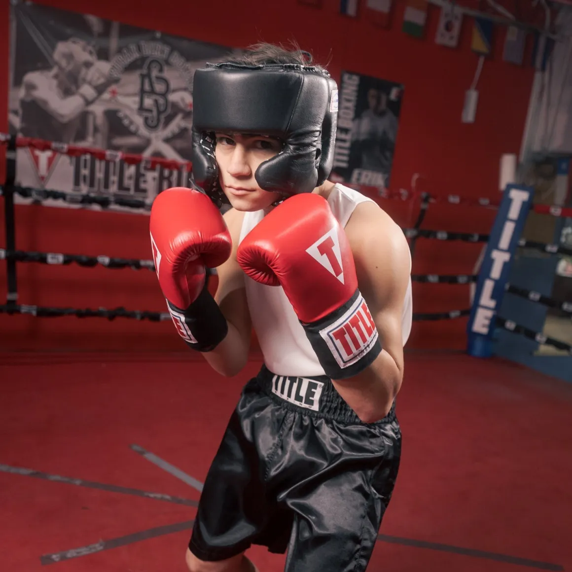 TITLE USA Boxing Competition Headgear - With Cheeks