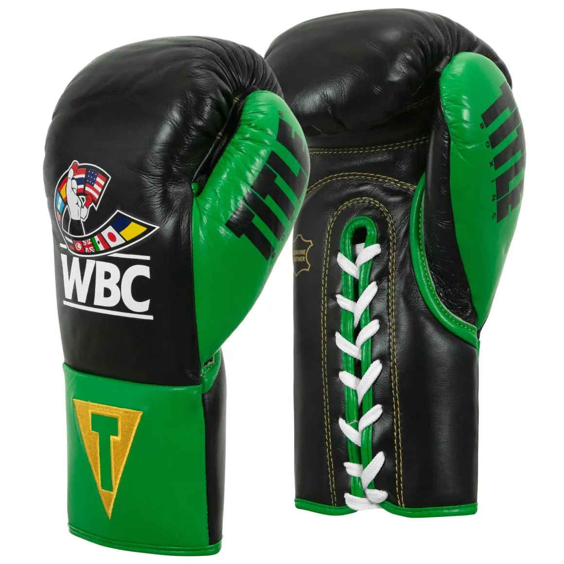 TITLE WBC Pro Fight Leather Gloves
